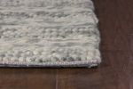 3' X 5' Grey Braided Wool Indoor Area Rug