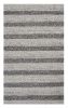 3' X 5' Grey White Hand Woven Knobby Stripes Indoor Area Rug