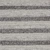 3' X 5' Grey White Hand Woven Knobby Stripes Indoor Area Rug