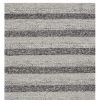 3' X 5' Grey White Hand Woven Knobby Stripes Indoor Area Rug