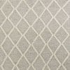 3' X 5' Grey Braided Diamonds Wool Indoor Area Rug