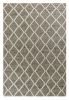 3' X 5' Dark Grey Hand Woven Diamond Pattern Indoor Area Rug