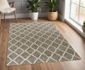 3' X 5' Dark Grey Hand Woven Diamond Pattern Indoor Area Rug