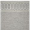 5' X 7' Grey Geometric Pattern Wool Indoor Area Rug