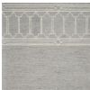 5' X 7' Grey Geometric Pattern Wool Indoor Area Rug