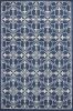 7' X 9' Denim Vintage Trellis Uv Treated Indoor Area Rug