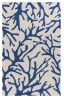 5' X 7' Ivory Or Blue Coral Indoor Area Rug