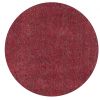 6' Red Heather Round Indoor Shag Rug