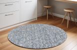 6' Round Slate Heather Plain Indoor Area Rug