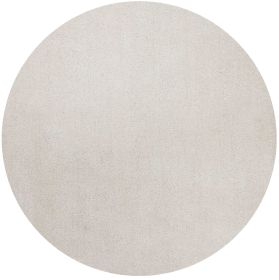 6' Ivory Round Indoor Shag Rug