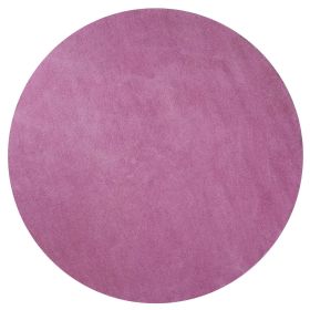 6' Round  Polyester Hot Pink Area Rug