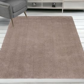 5' X 7' Beige Indoor Shag Rug