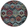 7' Red Round Area Rug