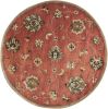 6' Sienna Orange Hand Tufted Traditional Round Indoor Area Rug