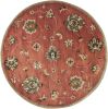 6' Sienna Orange Hand Tufted Traditional Round Indoor Area Rug