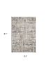 5' X 8' Natural Abstract Brushstrokes Indoor Area Rug