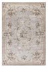 8' X 10' Light Grey Floral Indoor Area Rug