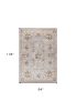 8' X 10' Light Grey Floral Indoor Area Rug