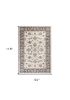 8' X 10' Ivory Grey Floral Indoor Area Rug