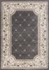 8' X 10' Grey Or Ivory Diamond Floral Bordered Indoor Area Rug