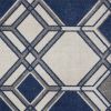 7' X 11' Ivory Or Denim Geometric Hexagon Uv Treated Indoor Area Rug