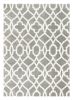 5' X 8' Grey Ivory Machine Woven Ogee Indoor Area Rug