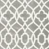 5' X 8' Grey Ivory Machine Woven Ogee Indoor Area Rug