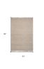 5' X 8' Natural Plain Wool Indoor Area Rug With Fringe