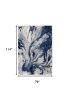 7' X 10' Blue Machine Woven Abstract Watercolor Indoor Area Rug