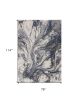 6' X 9' Grey Abstract Marble Design Indoor Area Rug