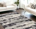 6' X 9' Grey Abstract Design Indoor Area Rug