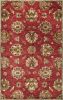 5' X 8' Red Hand Tufted Traditional Floral Indoor Area Rug