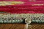 5' X 8' Red Hand Tufted Traditional Floral Indoor Area Rug