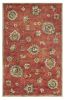 5' X 8' Red Hand Tufted Traditional Floral Indoor Area Rug