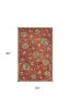 5' X 8' Red Hand Tufted Traditional Floral Indoor Area Rug