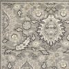 2' X 4' Gray and Ivory Floral Area Rug