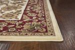 1' X 2' Ivory Or Red Renaissance Inspired Area Rug