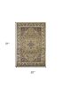 2' X 3' Beige And Ivory Floral Medallion Area Rug