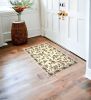 2' X 3' Ivory Machine Woven Floral Vines Indoor Accent Rug