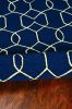 2' X 3' Uv Treated Polypropylene Navy Accent Rug