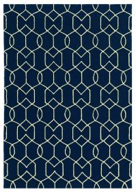 2' X 3' Uv Treated Polypropylene Navy Accent Rug