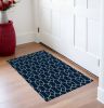 2' X 3' Uv Treated Polypropylene Navy Accent Rug