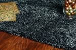 2' X 4' Black Heather Indoor Shag Rug