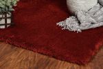 2' X 4' Red Indoor Shag Rug