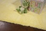 2' X 4' Canary Yellow Indoor Shag Rug