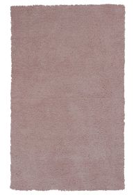 2' X 4' Polyester Rose Pink Area Rug