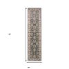 8' Grey Or Ivory Polypropylene Runner Rug