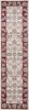 8' Ivory Red Bordered Floral Indoor Runner Rug