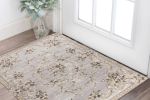 3' X 5' Light Gray Floral Area Rug