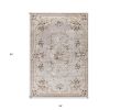 3' X 5' Light Gray Floral Area Rug